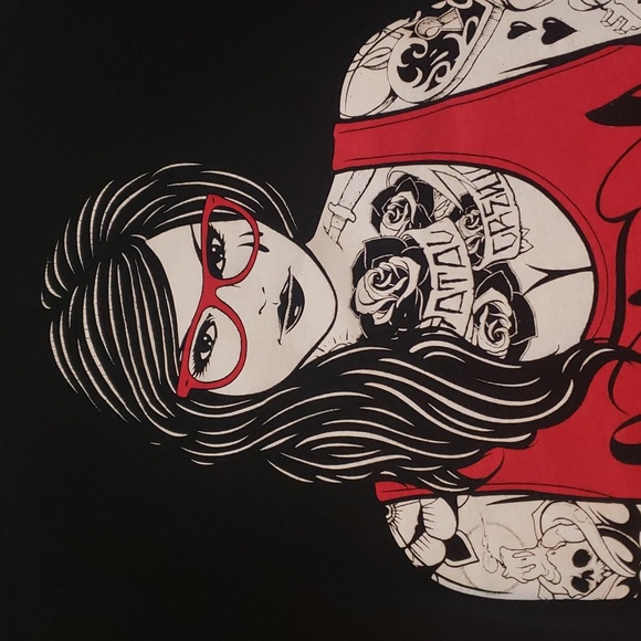 Fatal Black Graphic Tee Shirt Sz Lg - Picture 4 of 6